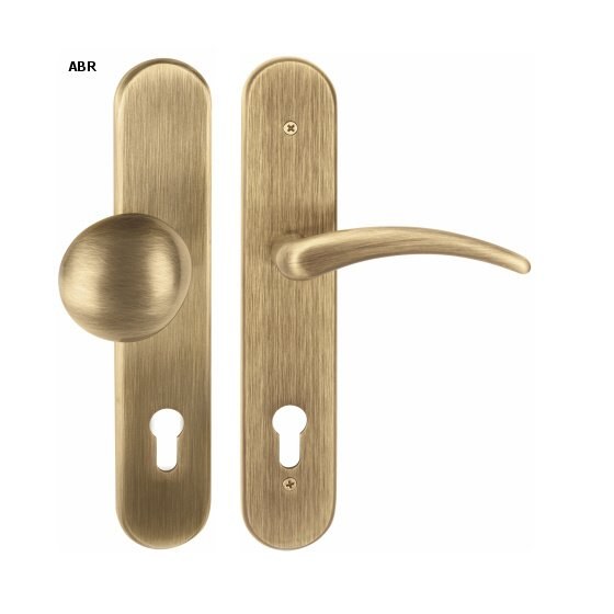 Kování bezpečnostní DAVID/BRAVO klika/klika 90 mm vložka levá bronz - Kliky, okenní a dveřní kování, panty Kování dveřní Kování dveřní bezpečnostní, ochranné