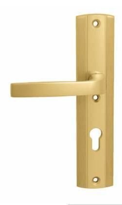 Kování bezpečnostní LINIA PRESTIGE klika/klika 90 mm vložka zlatý elox F3 - Kliky, okenní a dveřní kování, panty Kování dveřní Kování dveřní bezpečnostní