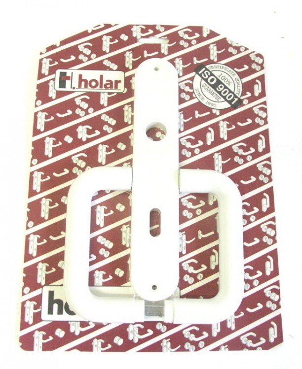 Kování interiérové Standart HOLAR klika/klika 72 mm klíč bílá (1008) - Kliky, okenní a dveřní kování, panty Kování dveřní Kování dveřní mezip. plast