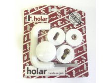 Klika, koule HOLAR se štítky bílá (1005)