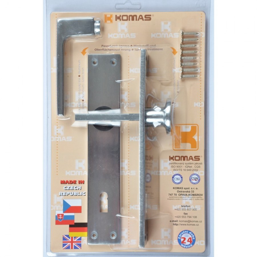 Kování dveřní 26103 klika-knoflík, 90 mm, klíč, hliník, blistr Kování dveřní 26103 klika-knoflík, 90 mm, klíč, hliník, blistr - Kliky, okenní a dveřní kování, panty Kování dveřní Kování dveřní mezip. hliník, bez PÚ