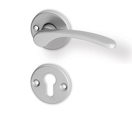 Kování rozetové VIOLA-R klika/klika vložka stříbrná Al Kování rozetové VIOLA-R klika/klika vložka stříbrná Al - Kliky, okenní a dveřní kování, panty Kování dveřní Kování dveřní mezip. hliník, bez PÚ, F1, F4, F9