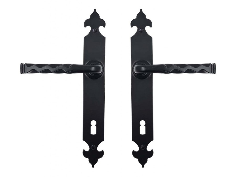 Kování interiérové Romance klika/klika 90 mm klíč černý mat Kování interiérové Romance klika/klika 90 mm klíč černý mat - Kliky, okenní a dveřní kování, panty Kování dveřní Kování dveřní kované, Rustico