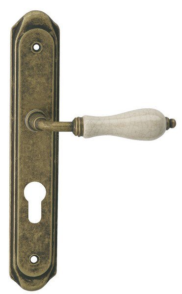 Kování interiérové ANTIK klika/klika 90 mm klíč bronz - Kliky, okenní a dveřní kování, panty Kování dveřní Kování dveřní mezip. bronz, čni