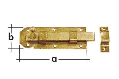 Zástrč jednoduchá W 80 80x30x3mm Zástrč jednoduchá W 80 80x30x3mm - Kliky, okenní a dveřní kování, panty Petlice, zástrče, pojistné řetízky