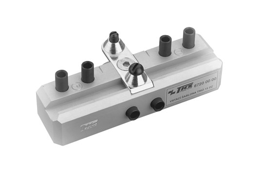 Šablona vrtací TRIO 20 DZ elox - Kliky, okenní a dveřní kování, panty Závěsy (panty) Závěsy - krytky, návleky, šablony