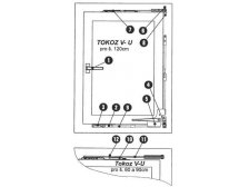 TOKOZ V: š. 90cm, pravá, modrý Zn/hnědá DOPRODEJ