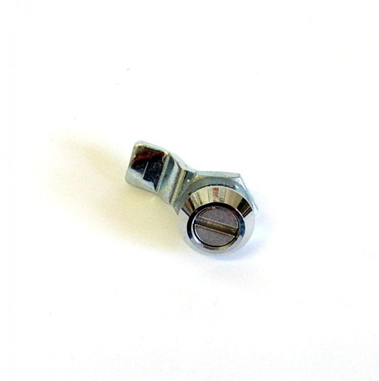 Zámek lamelový mini na šroubovák závora prohnutá - Vložky,zámky,klíče,frézky Zámky nábytkové, schránkové, na sklo
