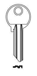 Klíč 12X FBA 55/X12/12N/FAA55L (balení 100 ks) - Vložky,zámky,klíče,frézky Klíče odlitky Klíče odlitky ostatní