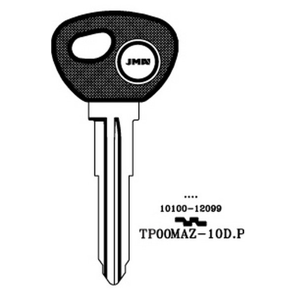 Klíč pro čip TP00MAZ-10D.P - Vložky,zámky,klíče,frézky Klíče pro čip