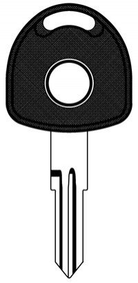 Klíč s čipem TP05OP-D.P DOPRODEJ - Vložky,zámky,klíče,frézky Klíče odlitky Autoklíče
