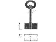 Klíč CZ 5 vrtaný trezorový