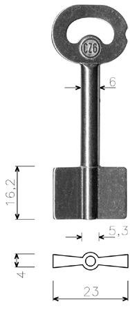 Klíč CZ 7 HKC-HKV (trezorový)
