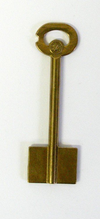 Klíč CZ 7 trezorový vrtaný MAUER - Vložky,zámky,klíče,frézky Klíče odlitky Klíče trezorové