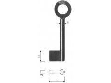 Klíč CZ 8 vrtaný nábytkový