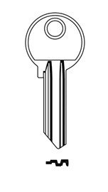 Klíč FBA 43/30 modrý - Vložky,zámky,klíče,frézky Klíče odlitky Klíče cylindrické barevné