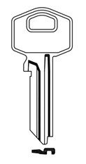 Klíč TES 5/TSA22/TE2 - Vložky,zámky,klíče,frézky Klíče odlitky Klíče odlitky ostatní