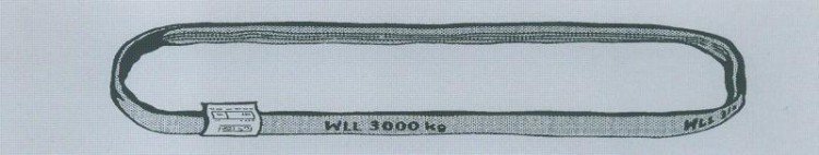 Pás textilní nekonečný RS nosnost 2 t délka obvodu 3 m (délka užitná 1,5 m) - Zavírače, zvedací a vázací technika Vázací technika Smyčky zvedací