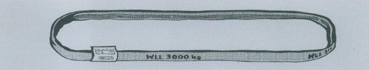 Pás textilní nekonečný RS, nosnost 4 t, délka 8 m obvod - Zavírače, zvedací a vázací technika Vázací technika Smyčky zvedací