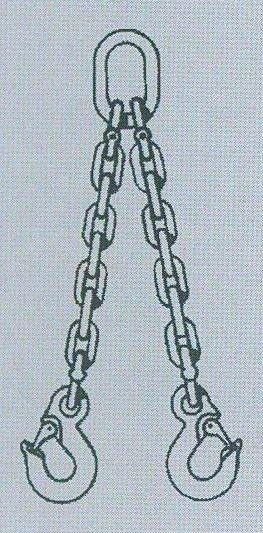 2 - hák řetězový, 13 mm, délka 2 m - Zavírače, zvedací a vázací technika Vázací technika Smyčky zvedací