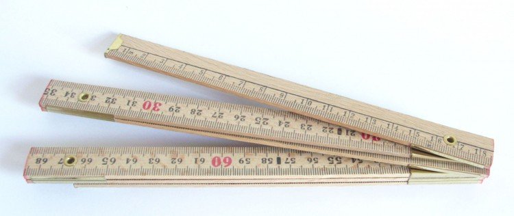 Metr skládací dřevěný 1 m P/6, přírodní - Nářadí ruční a elektrické, měřidla Měřidla Metry skládací