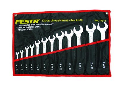 Klíče otevřené sada FESTA CrV 12ks 6-32mm - Nářadí ruční a elektrické, měřidla Nářadí ruční Klíče montážní
