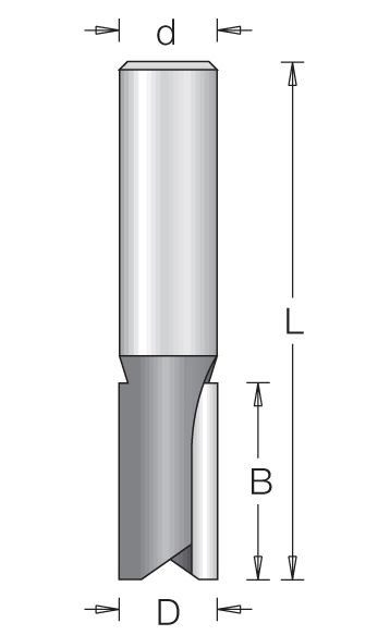 Fréza stop.107R 8 mm D16 mm B25 mm - Brusivo, vrtáky, závitořezy, kartáče Vrtáky, korunky Frézy stopkové, frézky