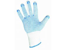 Rukavice PLOVER 10 umělé vlákno s PVC terčíky (AMA9011 PERRY) (balení 12x pár)