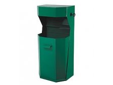 Koš odpadkový s popelníkem 50 l zelený