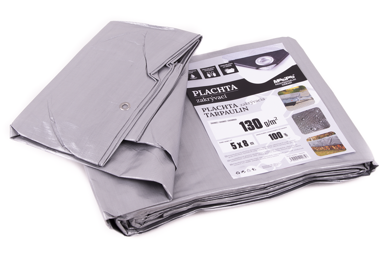 Plachta zakrývací 5 x 8 m 130 g šedá Plachta zakrývací 5 x 8 m 130 g šedá