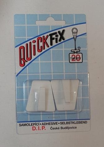 Háček QUICK FIX typ 3 bílá sada 2 ks