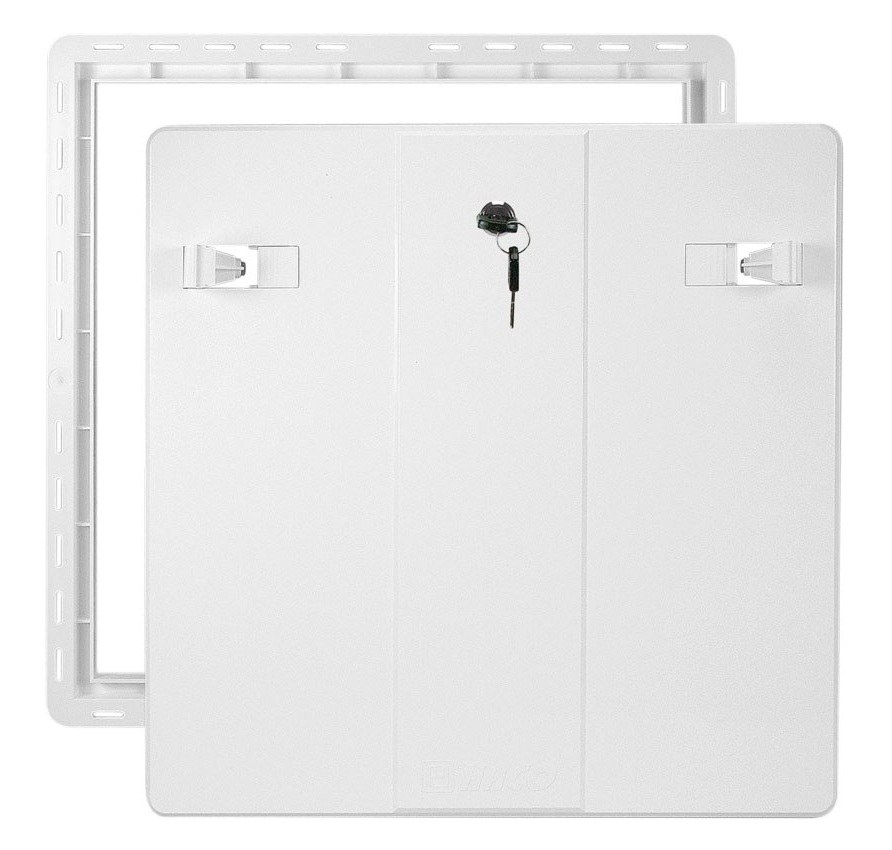 Dvířka revizní 400 x 400 mm se zámkem bílá