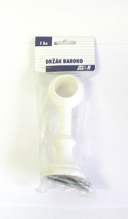 Držák BAROKO bílá - Vybavení pro dům a domácnost Zastíňovací prvky Skřipce, běžce, kroužky a přísl.