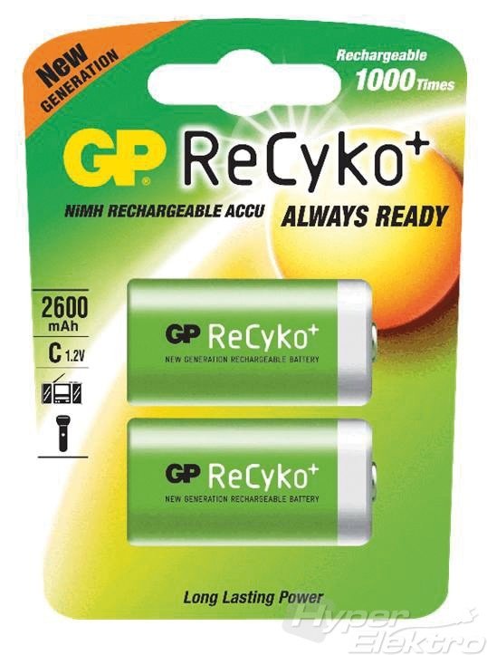 Baterie GP260CHB R14 recykl./nabíjecí/ DOPRODEJ - Vybavení pro dům a domácnost Baterie - monočlánky, příslušenství