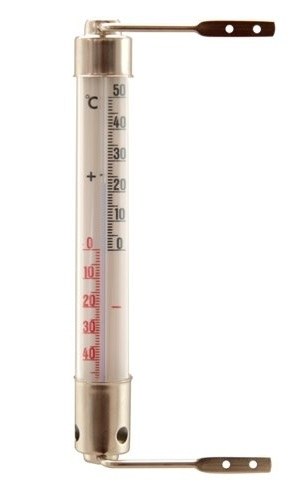 Teploměr okenní s kovovou objímkou 200 mm - Vybavení pro dům a domácnost Teploměry
