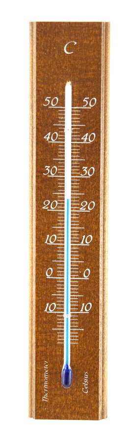 Teploměr pokojový dřevěný dub 140 x 30 mm - Vybavení pro dům a domácnost Teploměry