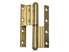 Závěs dveřní 120 L lomený kompletní závěs, levý, pomosaz lesklá