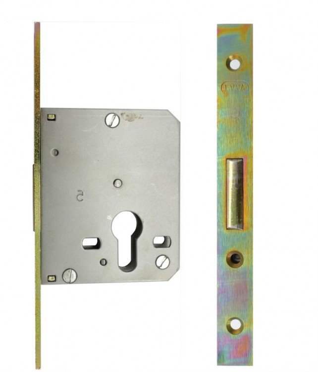 Zámek zadlabací E 730/80 + - Vložky,zámky,klíče,frézky Zámky zadlabací, přísl. Zámky zadlabací dveřní