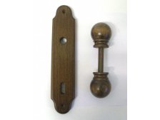 Kování dřevěné VĚRA koule/koule 72 mm klíč hnědá DOPRODEJ