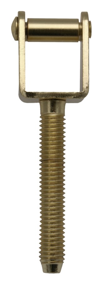 Skoba okenní k zašroubování M8 x 50, pomosaz lesklá - Kliky, okenní a dveřní kování, panty Kování okenní Obrtlíky, skoby, okenní přísl.