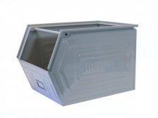 Bedna ukládací zkosená 100 kg 400 x 600 x 400 mm šedá RAL 7037