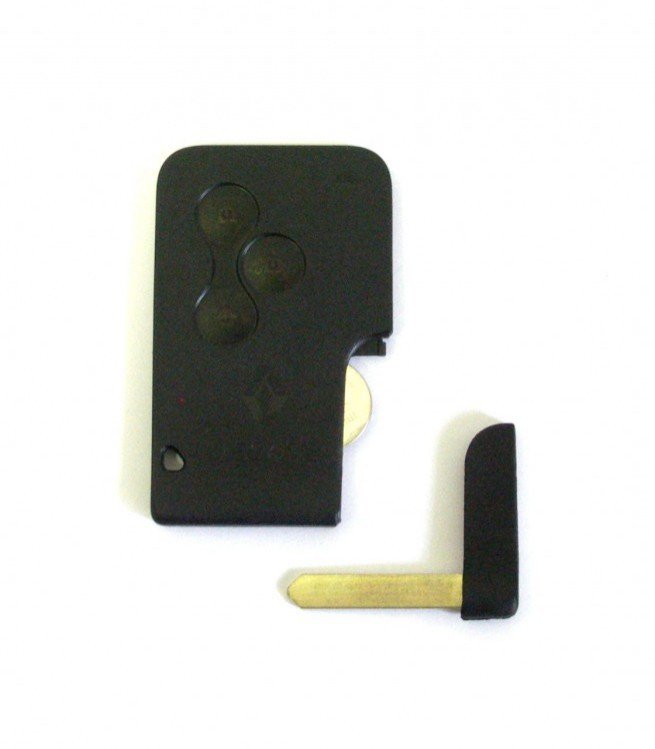 Karta MEGANE + klic cerna - Vložky,zámky,klíče,frézky Dálkové ovladače autoklíčů