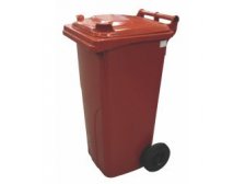 Nádoba plastová - popelnice 120 l červená 0004-6