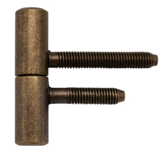 Závěs dveřní 60/10 M8/50 M8/34,5 kompletní závěs, pravo-levý, stará mosaz - Kliky, okenní a dveřní kování, panty Závěsy (panty) Závěsy dveřní