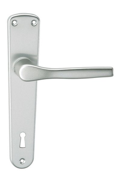 Kování interiérové MONET HR klika/klika 72 mm klíč stříbrný elox F1 (N20B) - Kliky, okenní a dveřní kování, panty Kování dveřní Kování dveřní mezip. hliník, bez PÚ