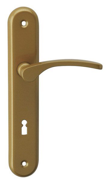 Kování interiérové VIOLA klika/klika 72 mm klíč zlatá AL - Kliky, okenní a dveřní kování, panty Kování dveřní Kování dveřní mezip. hliník, bez PÚ