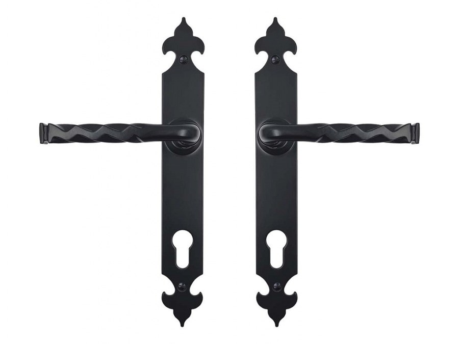 Kování interiérové Romance klika/klika 90 mm vložka černý mat Kování interiérové Romance klika/klika 90 mm vložka černý mat - Kliky, okenní a dveřní kování, panty Kování dveřní Kování dveřní kované, Rustico