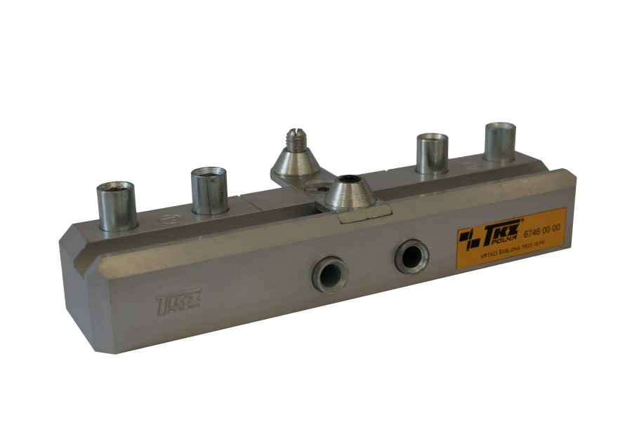 Šablona vrtací TRIO 15 PP elox Šablona vrtací TRIO 15 PP elox - Kliky, okenní a dveřní kování, panty Závěsy (panty) Závěsy - krytky, návleky, šablony