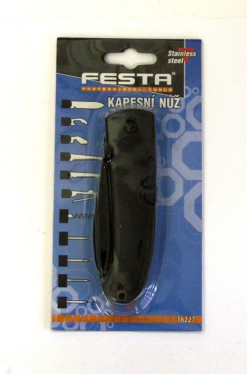 Nůž zavírací 130 mm multifunkční SHARK FESTA - Vybavení pro dům a domácnost Nože Nože zavírací