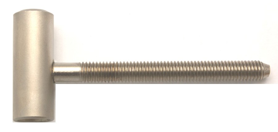 Závěs dveřní 80/10 VD M8 x 80 vrchní díl, pravo-levý, nikl satén, protipožární - Kliky, okenní a dveřní kování, panty Závěsy (panty) Závěsy dveřní